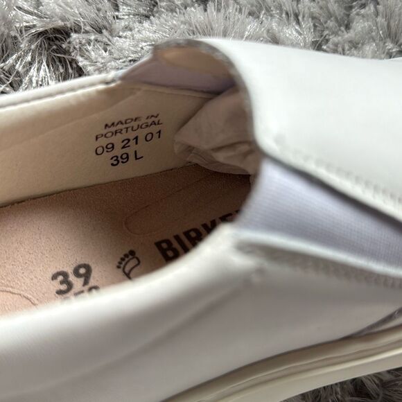 Birkenstock Oswego Slip-on White Leather Shoe Size EU 39 Regular Fit - Picture 6 of 12